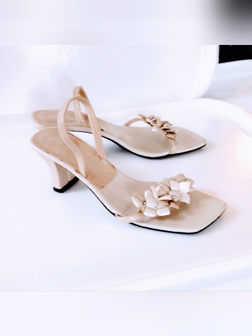 Vintage Enzo Angiolini Elegant Slingback Kitten Heels